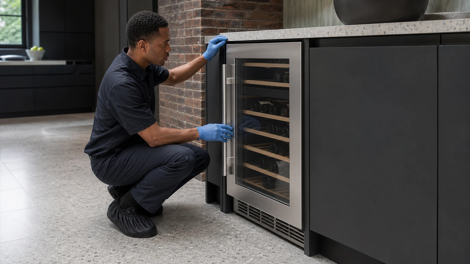 Undercounter ice maker diagnostic visit in the service area